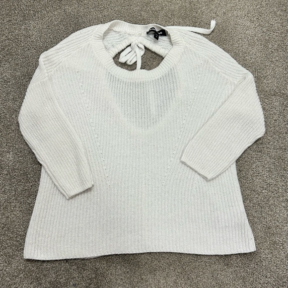 Express White Cut out Back Sweater - Picture 2 of 5